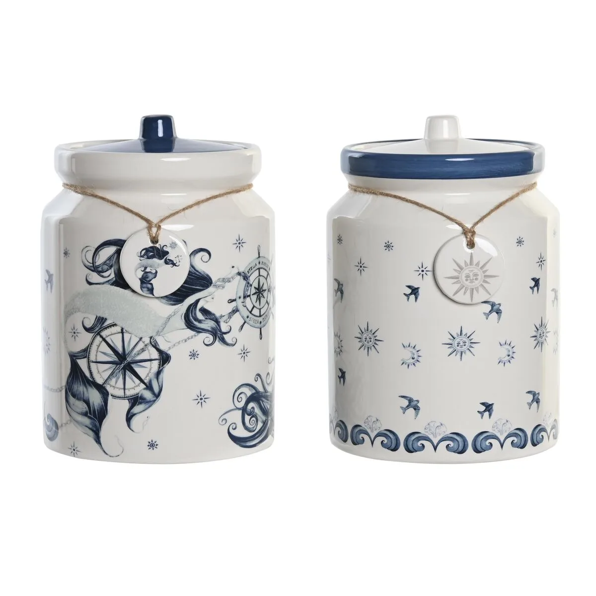 Boite dkd home decor bleu 15 x 15 x 21 cm blanc dolomite 2 unites s304456657. Bienvenue sur Diaytar, l'endroit où les produits ne sont pas juste achetés, mais sont adoptés pour la vie.