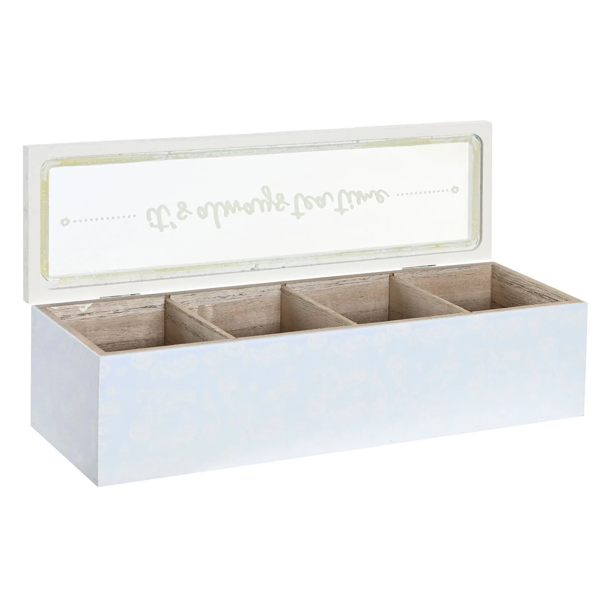 Boite pour infusions dkd home decor 30 x 9 x 8 cm verre bleu rose 3 pieces bois mdf s304462357. Chez Diaytar, nous transformons vos envies en réalité avec style.