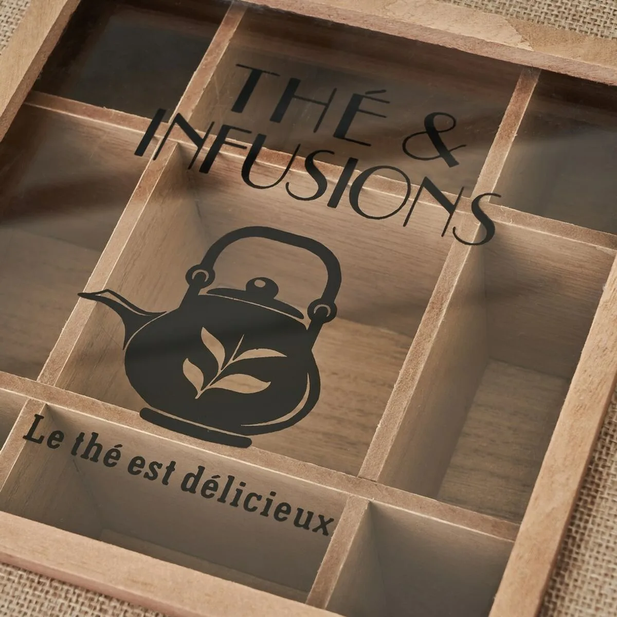 Boite pour infusions naturel verre pin bois mdf 24 x 24 x 8 cm s880746463. Diaytar capitalise sur la diversité : notre force est de vous offrir un choix immense sans jamais sacrifier la qualité