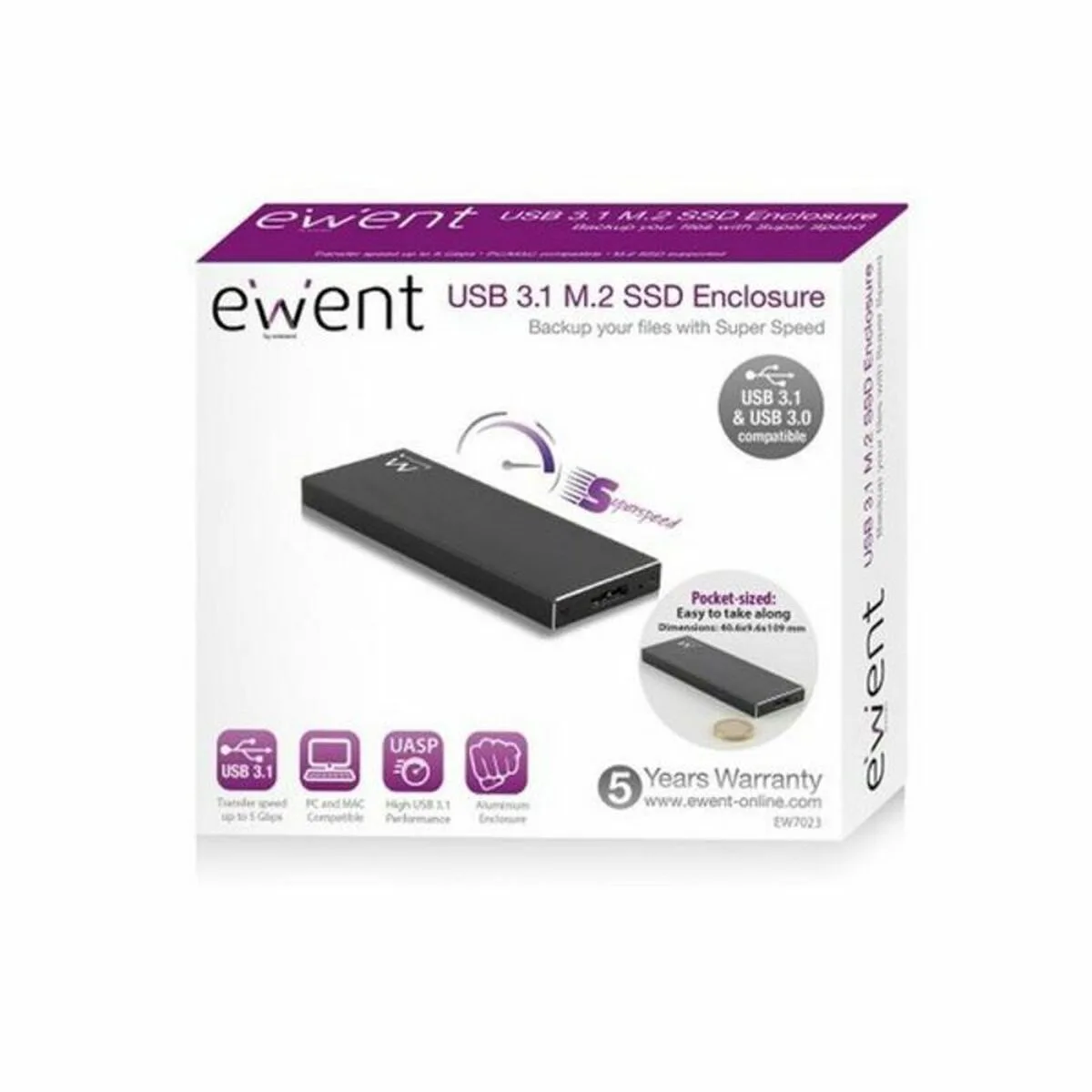 Boitier externe ewent ew7023 ssd m2 usb 3 1 aluminium s020769878. Diaytar, c'est la convergence entre votre style unique et notre sélection infinie de produits qui lui correspondent.