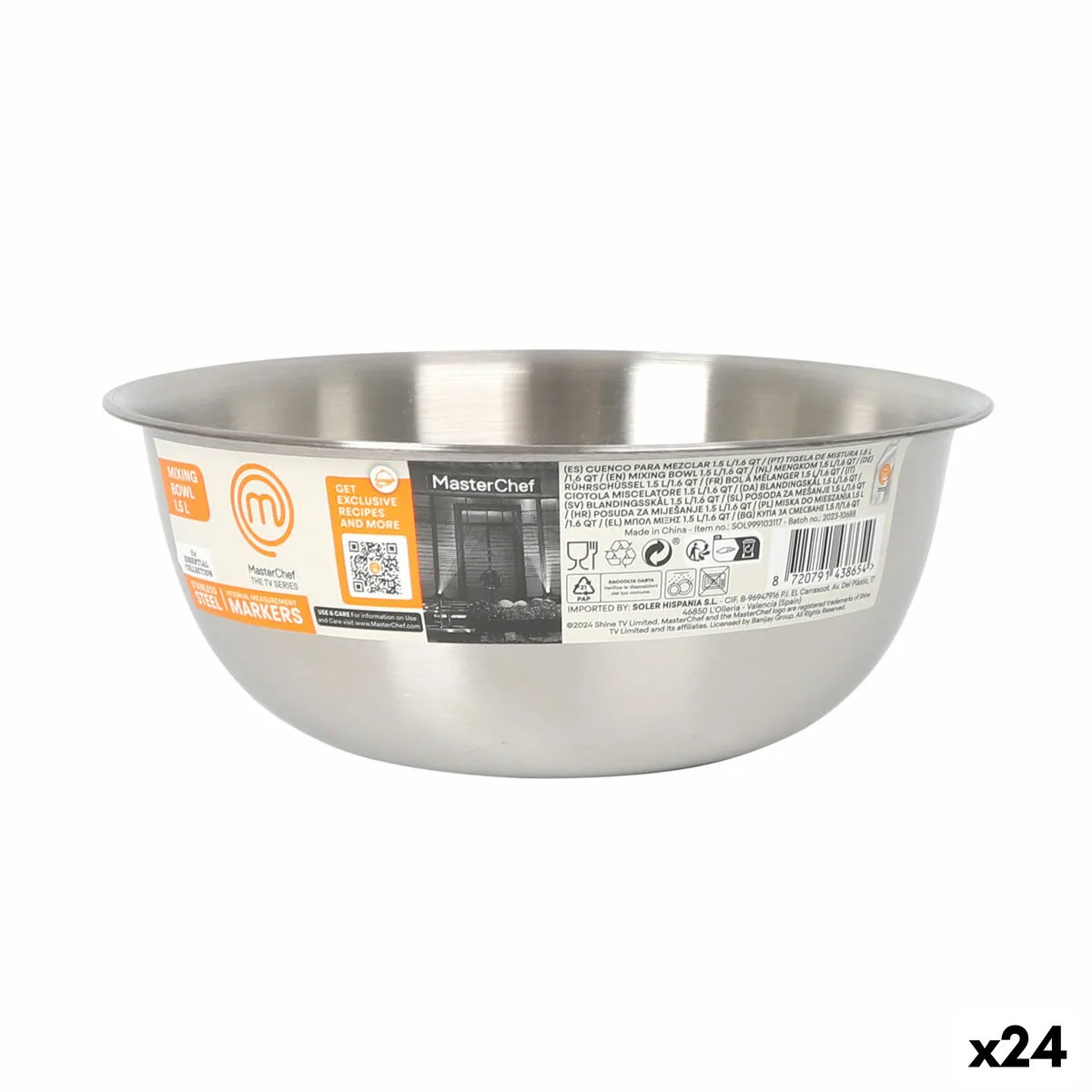 Bol masterchef acier inoxydable 1 2 l 19 x 7 5 cm 24 unites s223637591. Diaytar, c'est l'évidence : une plateforme simple, des produits beaux, une expérience fluide. Le trio gagnant.