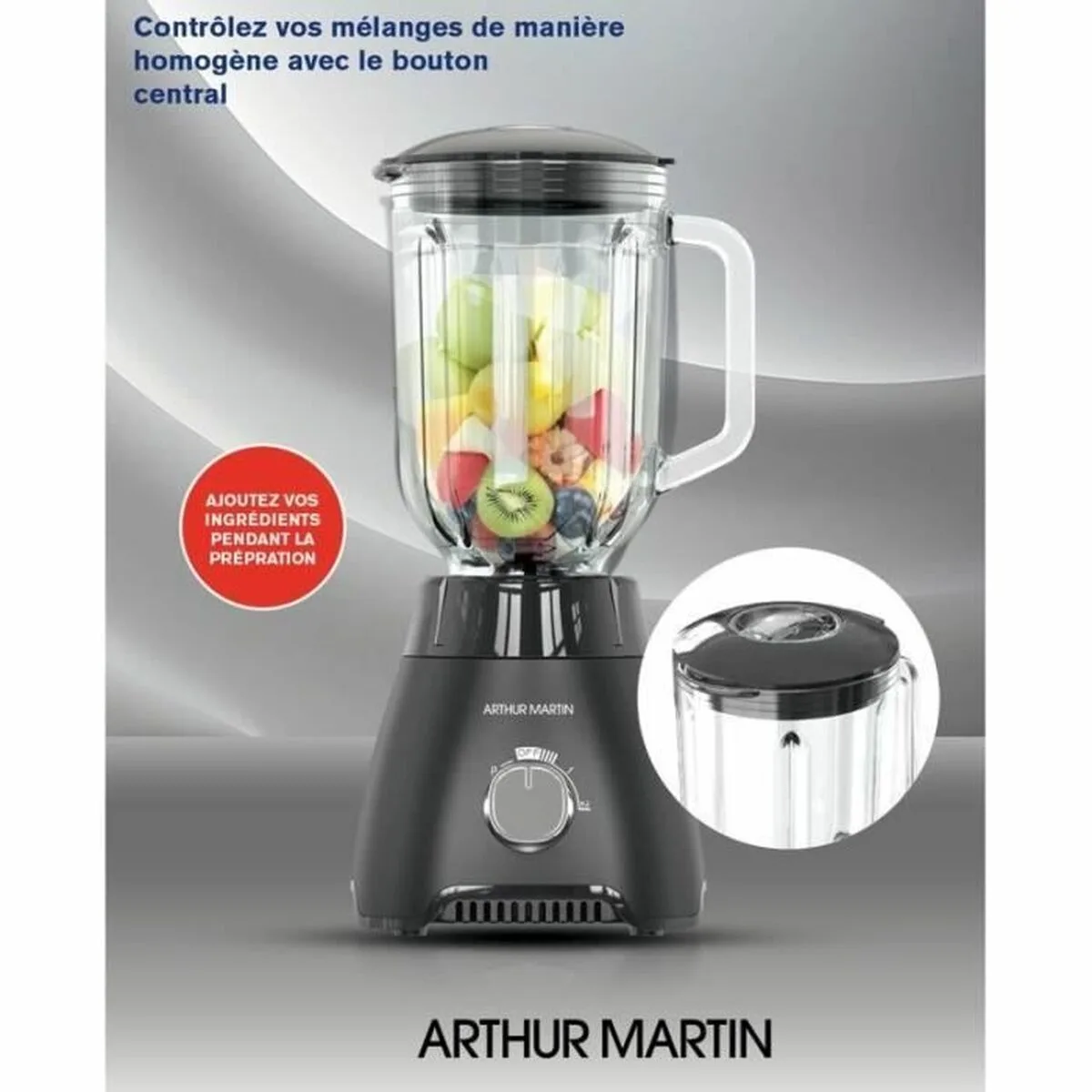 Bol mixeur arthur martin ampb40 transparent 400 w 1 5 l s7101335867. Diaytar s'engage à vous proposer une expérience shopping unique avec des produits généraux innovants, tendance et toujours à prix attractifs