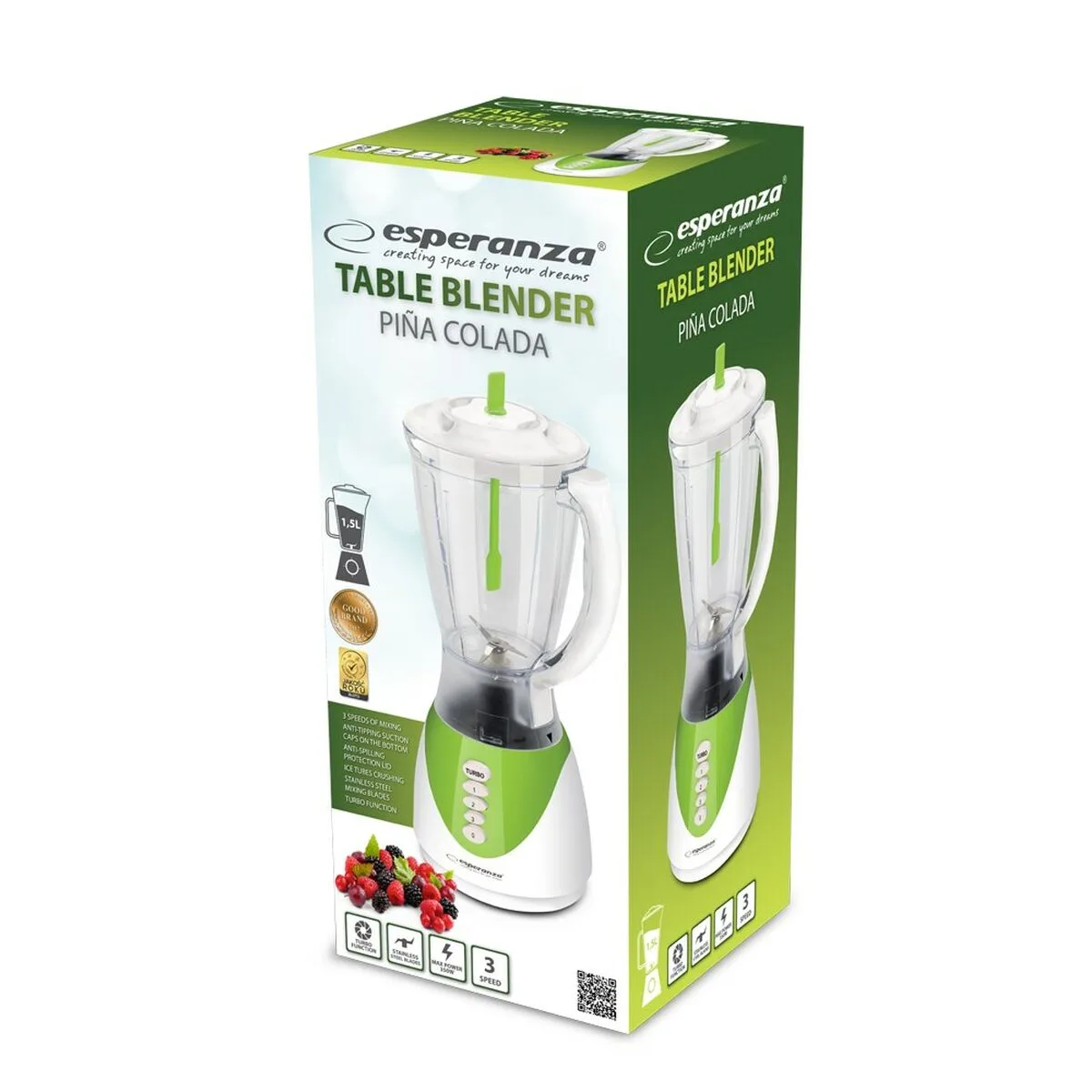 Bol mixeur esperanza ekm023g vert 350 w 1 5 l s914889832. Diaytar s'adapte à vos besoins avec une gamme complète et variée.