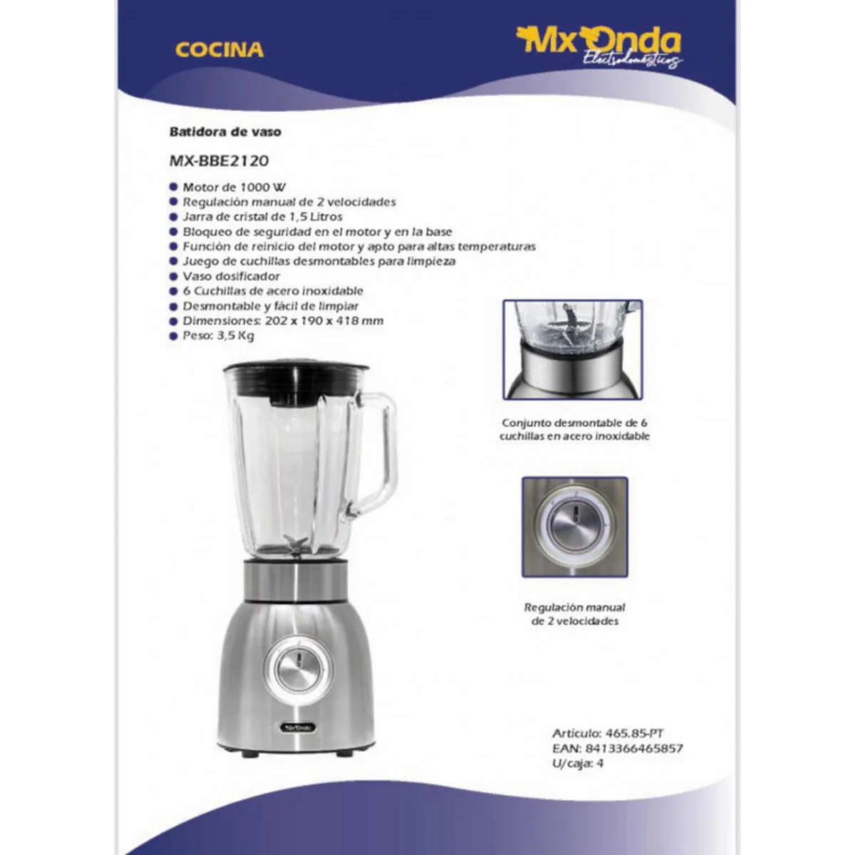 Bol mixeur mx onda mxbbe2120 acier 1000 w s046267388. Diaytar, c'est le livre dont vous êtes le héros. Chaque produit que vous choisissez est un chapitre de votre histoire.