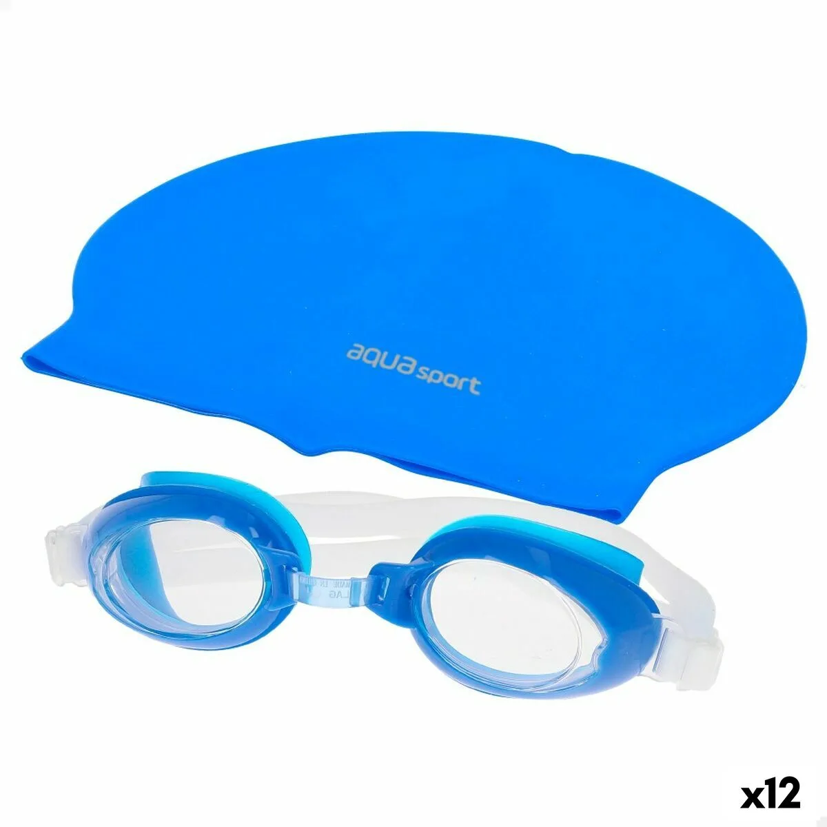 Bonnet et lunettes de bain aquasport bleu enfant plastique 12 unites s890294879. Diaytar a fait le pari de la transparence : nous vous disons tout sur l'origine et la conception de nos produits.