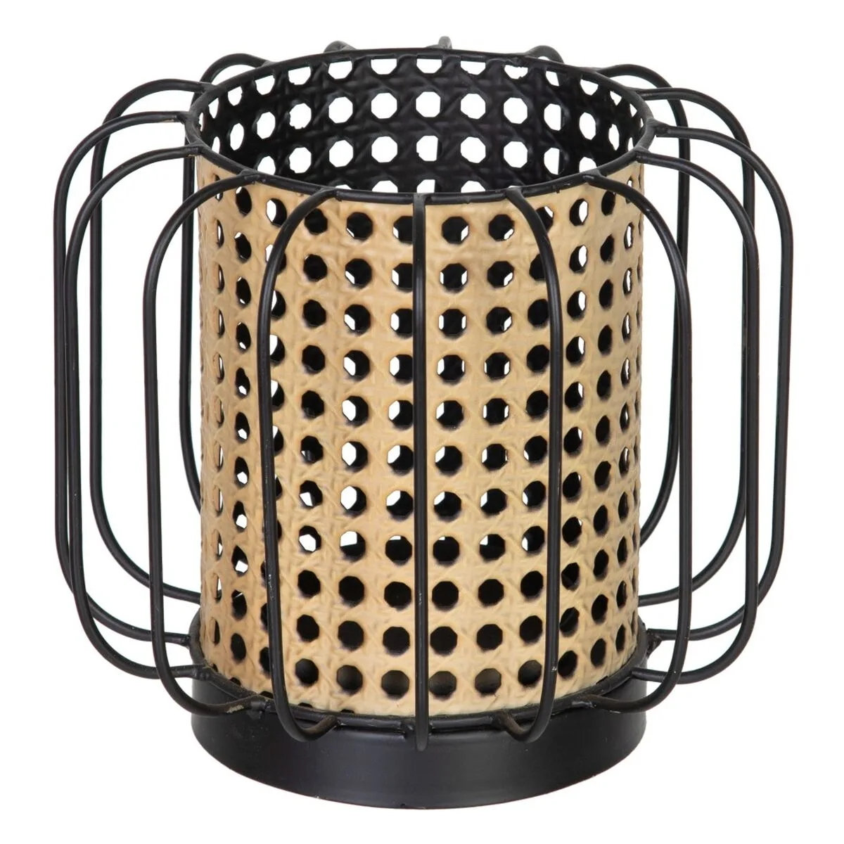 Bougeoir 18 5 x 18 5 x 16 5 cm naturel noir metal s880109928. Innovation, style et qualité : les trois piliers de l'expérience Diaytar.