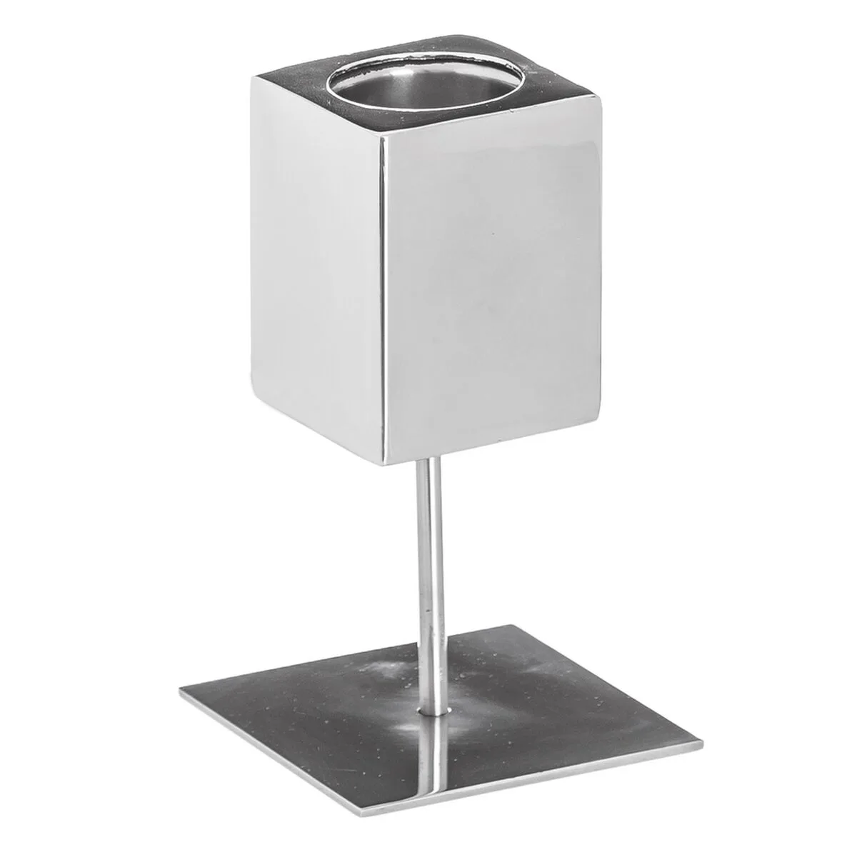 Bougeoir 9 x 9 x 15 cm metal argent s880010531. L'excellence à portée de clic avec la boutique en ligne Diaytar.