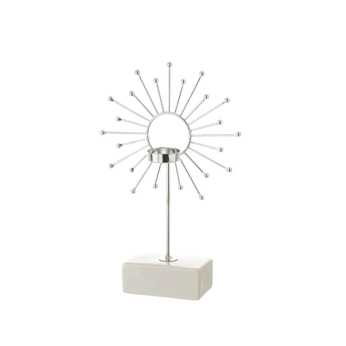 Bougeoir blanc argente ceramique fer 18 4 x 8 4 x 29 1 cm s880748579. Diaytar, le nom qui garantit que chaque produit, du plus technologique au plus basique, a été choisi avec goût et exigence