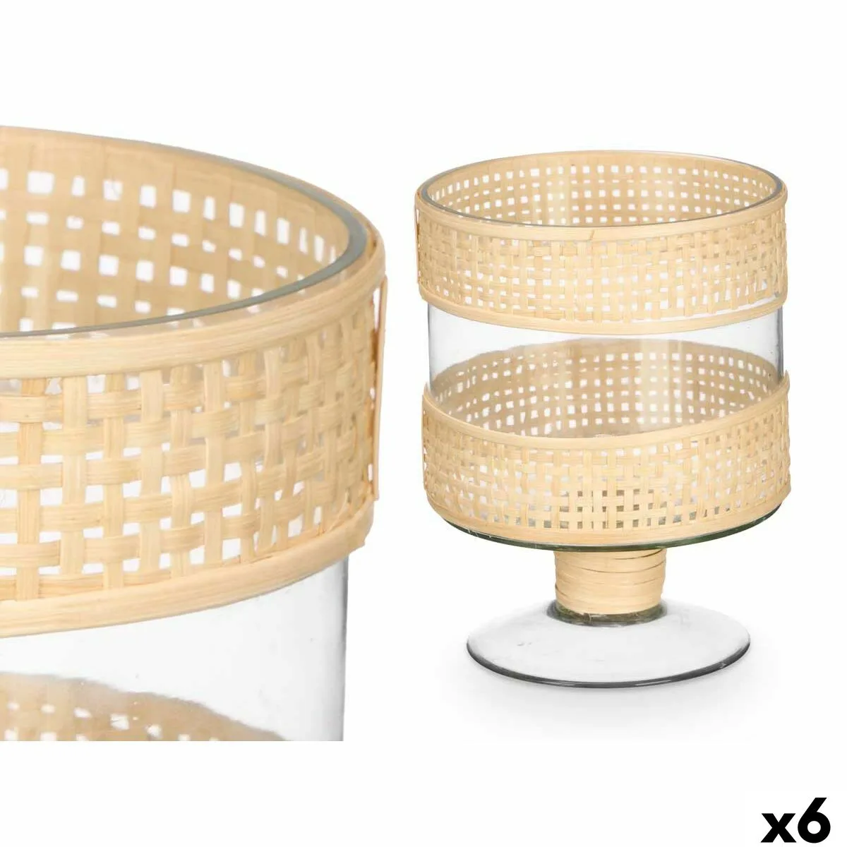Bougeoir gift decor sg 29685 transparent naturel verre rotin 15 x 20 x 15 cm 6 unites s363320919. Diaytar : Le curateur de votre quotidien. Des produits soigneusement choisis pour leur originalité et leur utilité