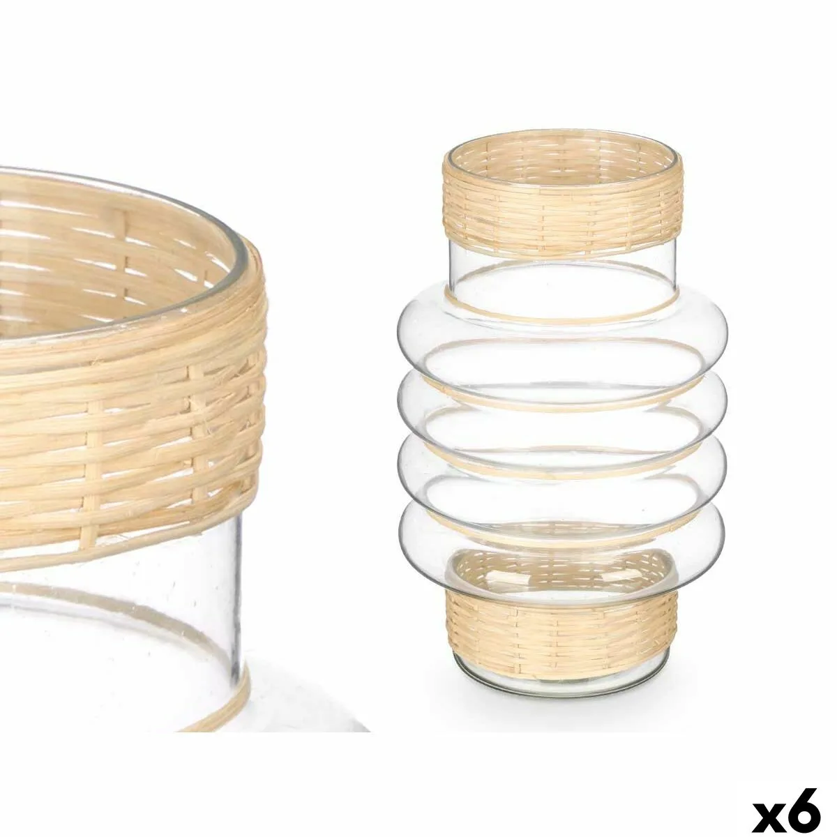 Bougeoir gift decor sg 29853 transparent naturel verre rotin 18 x 30 x 18 cm 6 unites s363304210. Diaytar opère une veille constante pour vous offrir l'élite des produits généraux, électroniques et maison.