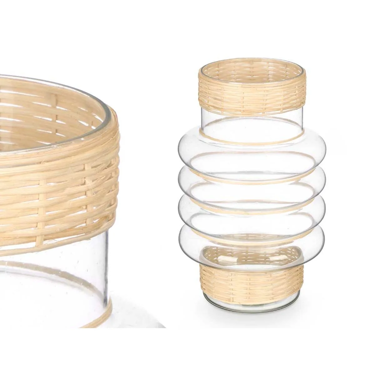Bougeoir gift decor sg 29853 transparent naturel verre rotin 18 x 30 x 18 cm 6 unites s363304295. Nous croyons en la magie des objets. Chez Diaytar, chaque produit a le pouvoir de transformer une routine en moment précieux.