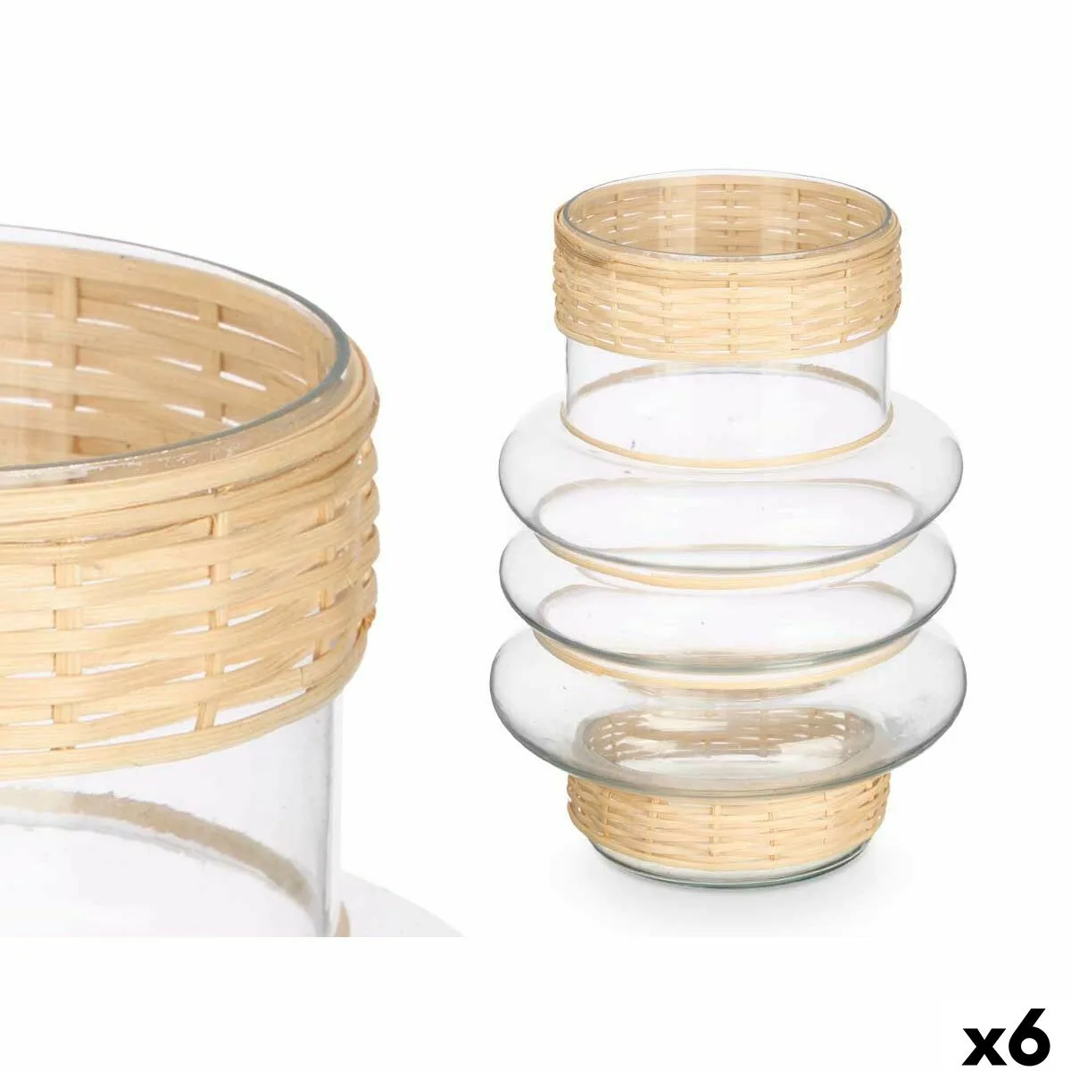 Bougeoir gift decor sg 29857 transparent naturel verre rotin 18 x 24 x 18 cm 6 unites s363304874. Diaytar ne suit pas les tendances, il les anticipe à travers sa sélection前瞻 de produits électroniques et généraux