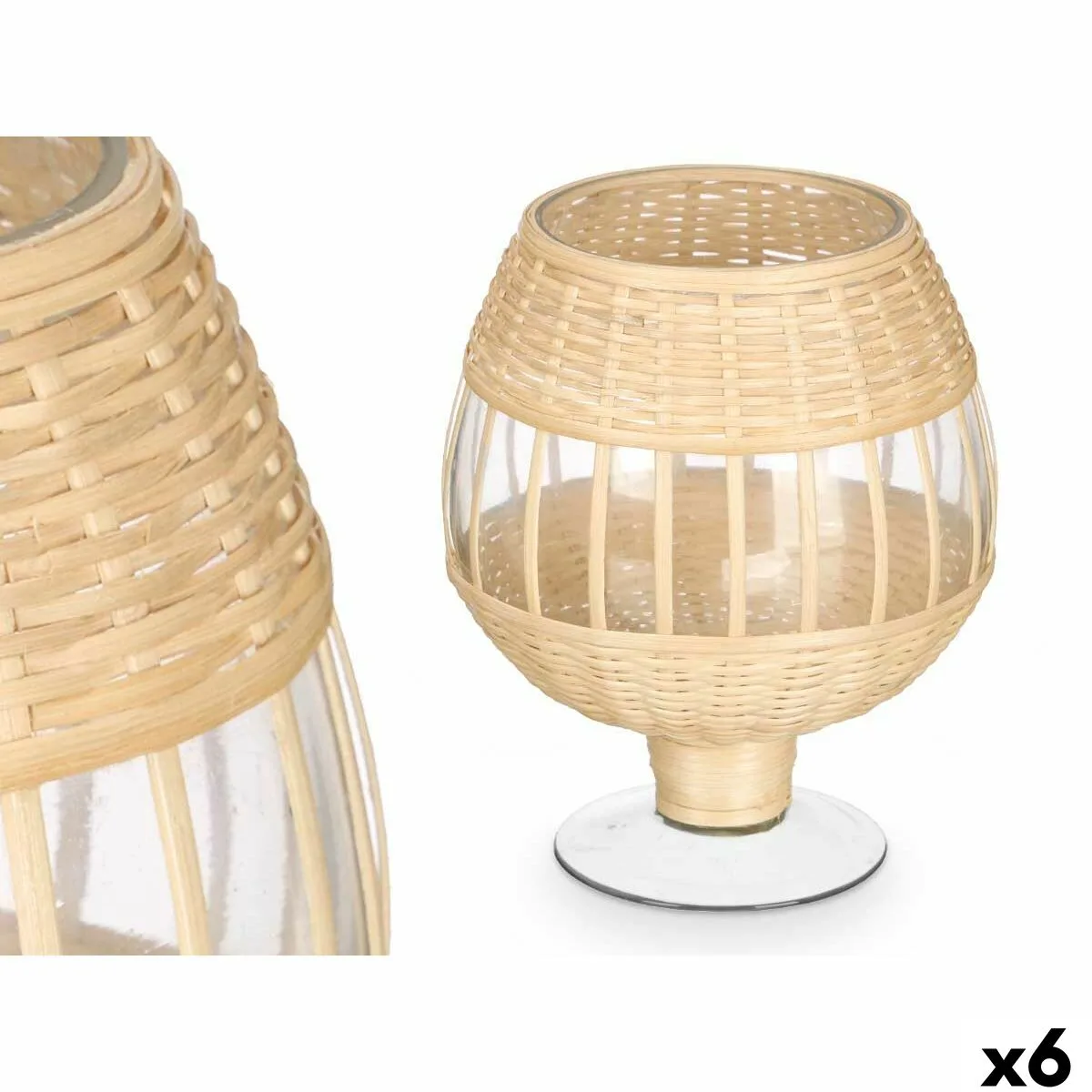 Bougeoir gift decor sg 30540 transparent naturel verre rotin 18 x 22 x 18 cm 6 unites s363320555. Diaytar, c'est le compagnon de ceux qui aiment prendre soin d'eux et de leur intérieur avec des produits choisis avec amour.