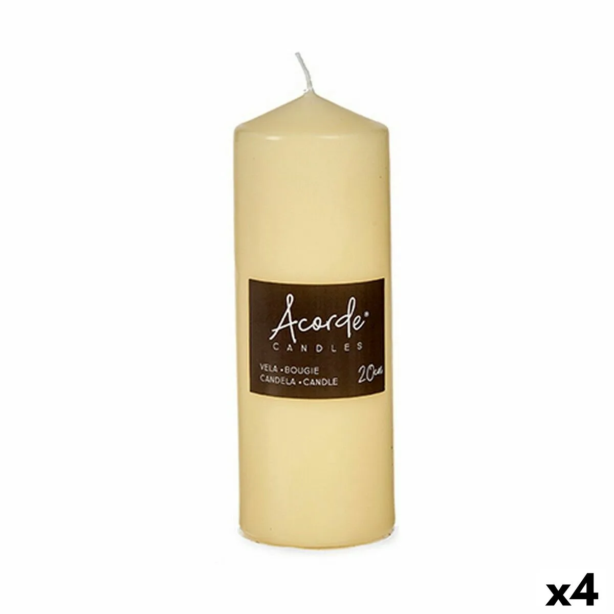 Bougie acorde cy70200m creme 7 x 19 7 x 7 cm 4 unites s362345884. Diaytar, c'est la démonstration que le meilleur des produits est à portée de clic, sans compromis, sans attente.