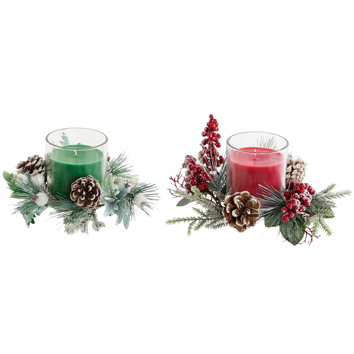 Bougie dkd home decor rouge vert 20 x 20 x 9 cm 8 x 8 x 9 cm 2 unites s305240492. Chez Diaytar, nous transformons vos envies en réalité avec style.