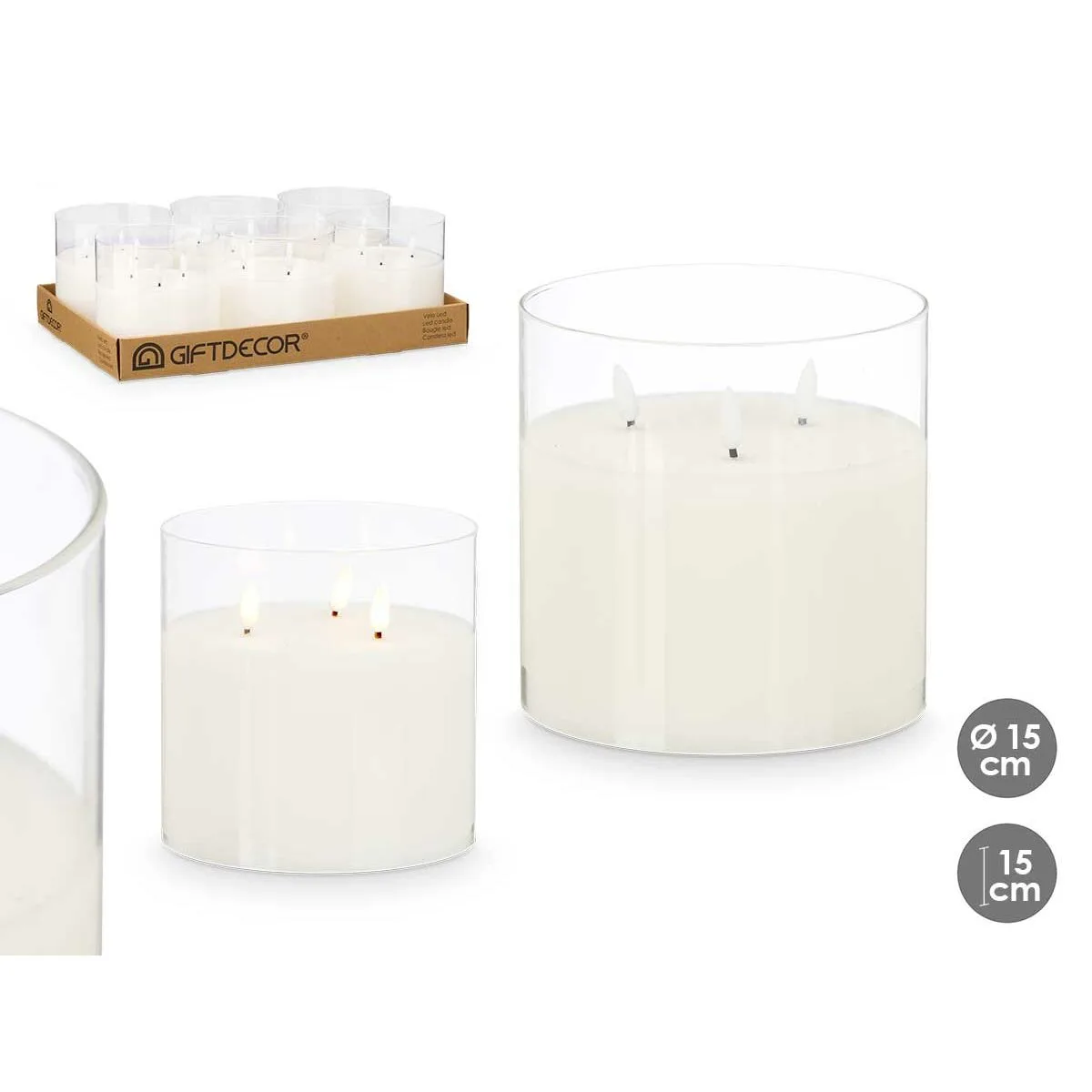 Bougie led z23688 blanc transparent 15 x 15 x 15 cm aa 6 unites s363297346. Diaytar, c'est le grand ménage de printemps dans vos habitudes shopping : on garde l'essentiel, on jette le superflu.