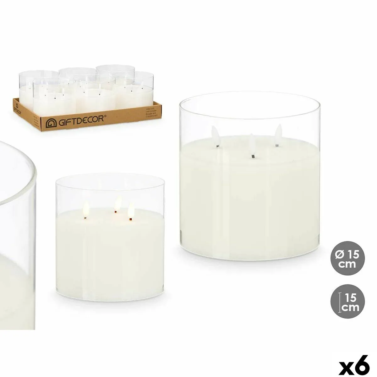 Bougie led z23688 blanc transparent 15 x 15 x 15 cm aa 6 unites s363297376. Diaytar réinvente le e-commerce avec une approche généraliste axée sur la qualité, la tendance et l'accessibilité