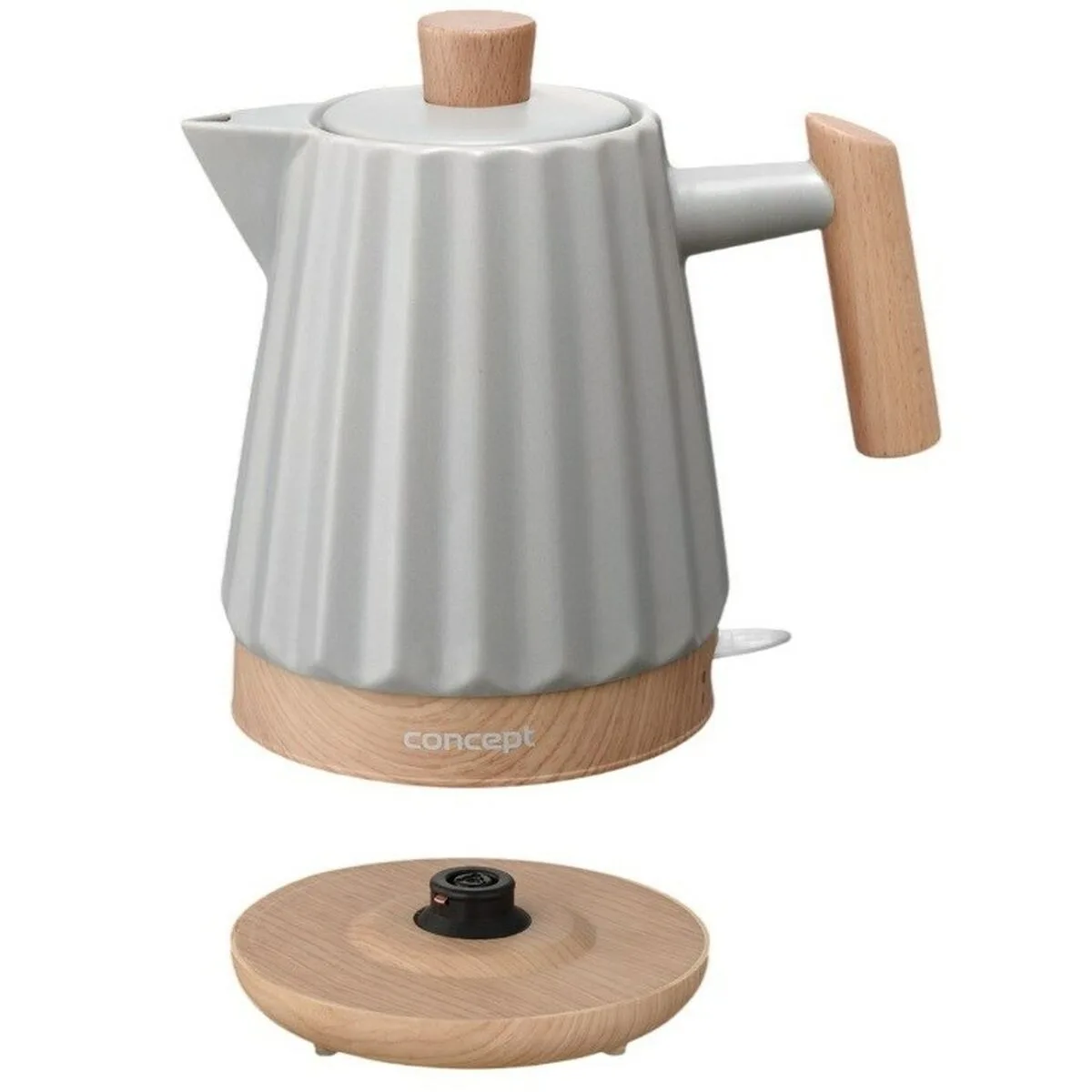 Bouilloire concept rk0091 gris clair ceramique 1500 w 1 5 l s9111376353. Découvrez l'univers Diaytar - Des milliers de produits sélectionnés avec soin pour vous.