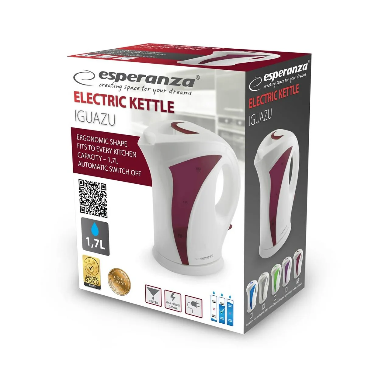 Bouilloire esperanza ekk018r blanc rouge plastique 2200 w 1 7 l s914465431. Diaytar c'est bien plus qu'une boutique en ligne : c'est un concept où chaque produit, de l'électronique à la décoration, raconte une histoire