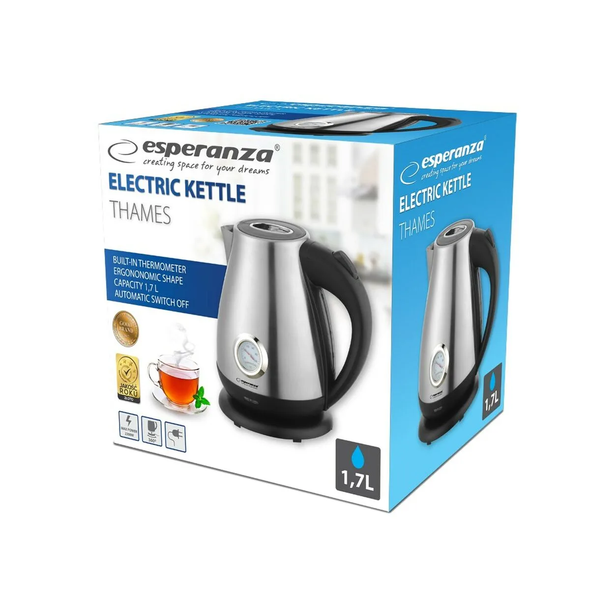 Bouilloire esperanza ekk029 multicouleur acier inoxydable plastique 2200 w 1 8 l 1 7 l s910234336. Diaytar ne stocke pas des produits, il collectionne des pièces uniques pour enrichir votre quotidien.