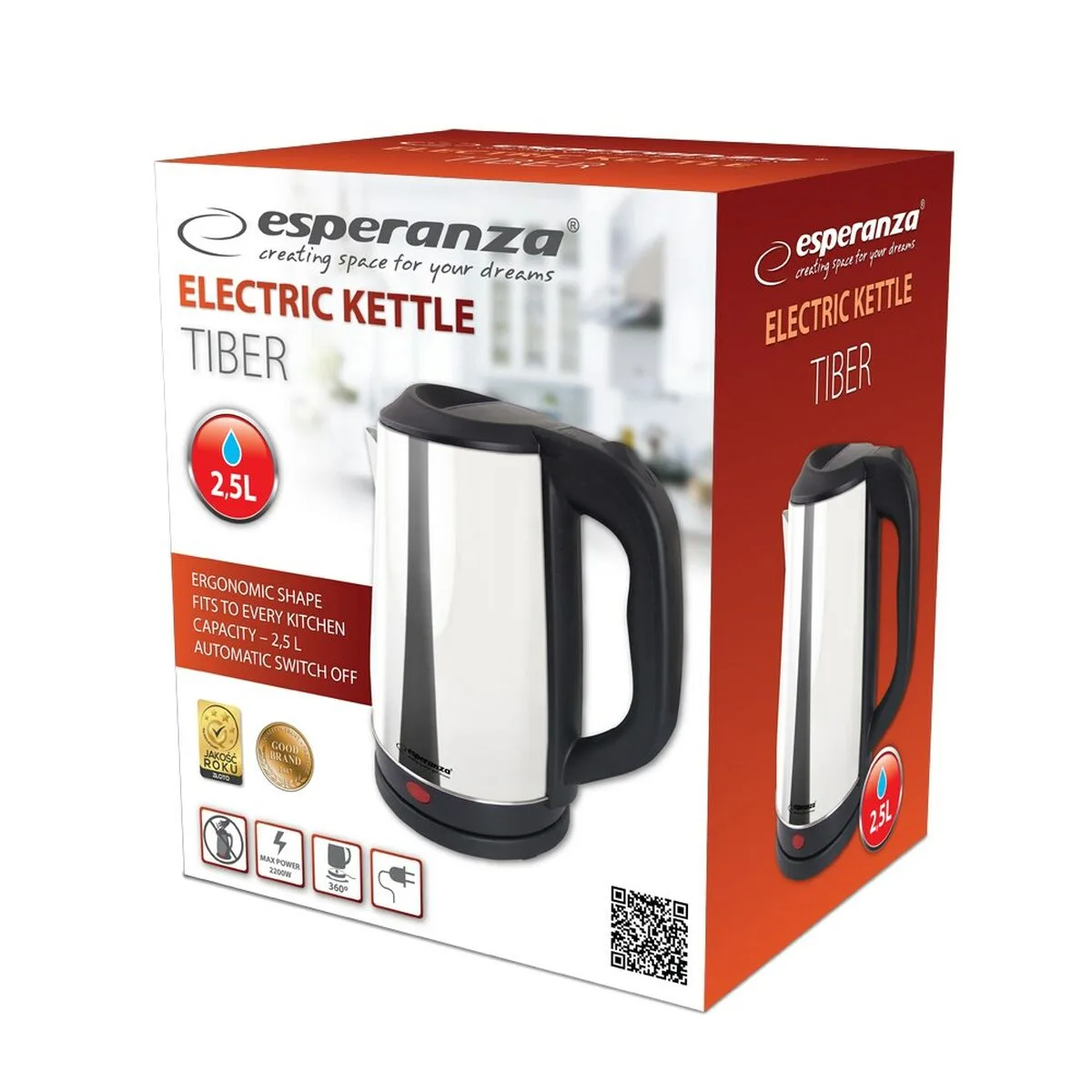 Bouilloire esperanza ekk036x acier inoxydable 2200 w 2 5 l s910234663. Bienvenue dans l'ère du shopping conscient. Diaytar privilégie des produits avec une éthique et un impact positif.
