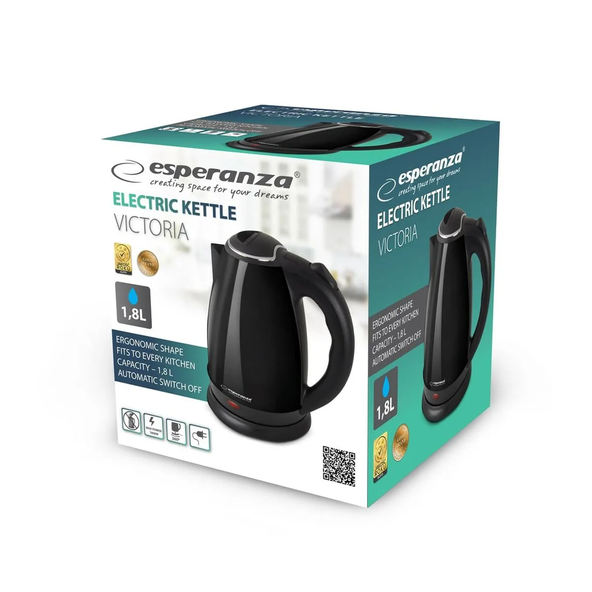 Bouilloire esperanza ekk113k noir acier inoxydable plastique 1800 w 1 8 l s914098926. Diaytar Mode : Où l'élégance rencontre l'originalité pour un style unique.