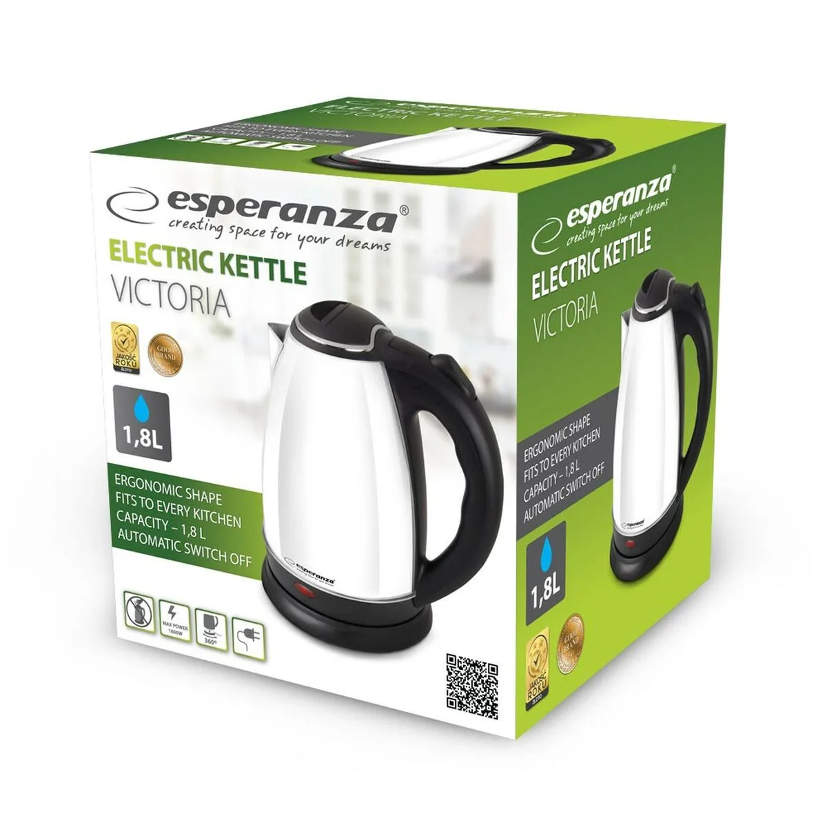 Bouilloire esperanza ekk113w blanc noir acier inoxydable plastique 1800 w 1 8 l s914192075. Diaytar, c'est votre passeport pour un tour du monde des produits les plus inspirants, sans quitter votre canapé.