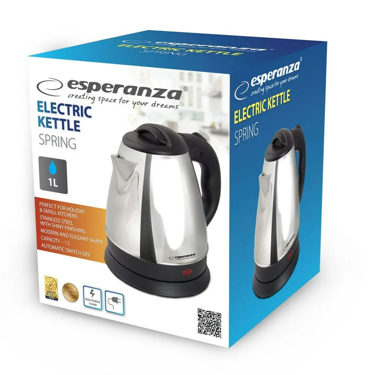 Bouilloire esperanza ekk116x acier inoxydable plastique 1350 w 1 l s914191876. Diaytar vous connecte à l'essentiel et au superflu stylé : une gamme complète de produits pour tous vos besoins et envies