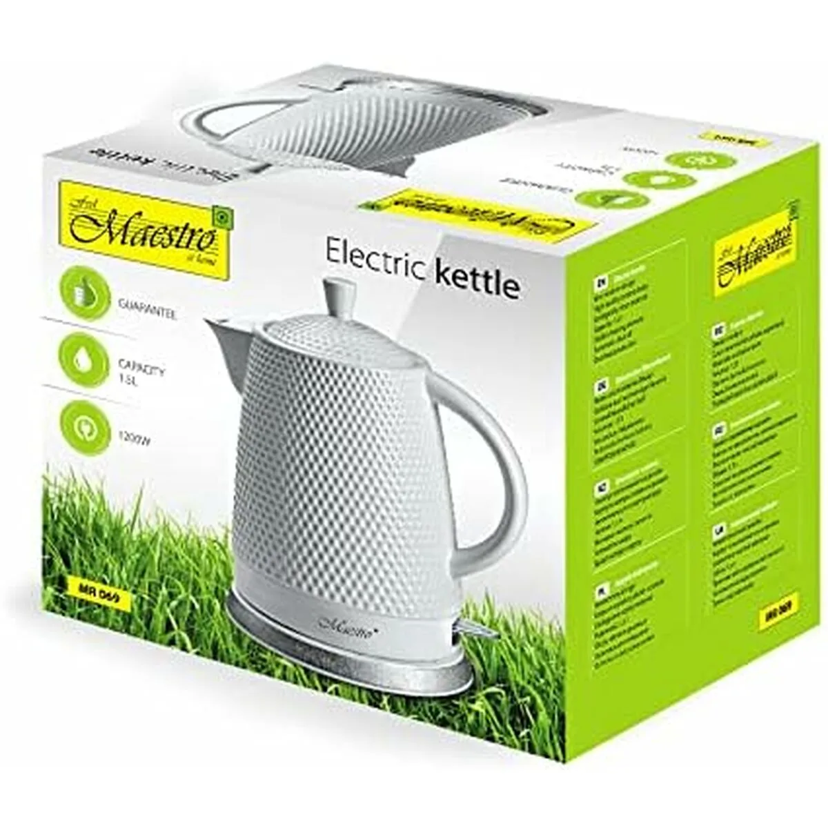 Bouilloire feel maestro mr 069 blanc ceramique 1200 w 1 5 l s910290728. Nous traitons chaque produit Diaytar avec le même respect que si nous devions l'offrir à un proche. La qualité est non-négociable.
