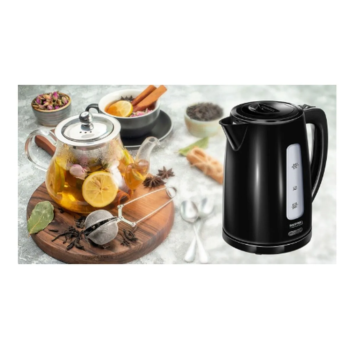 Bouilloire mpm mcz 112 noir acier inoxydable 2200 w 1 7 l s914099747. Diaytar, la preuve qu'une boutique généraliste peut être synonyme de goût, d'exigence et d'innovation constante