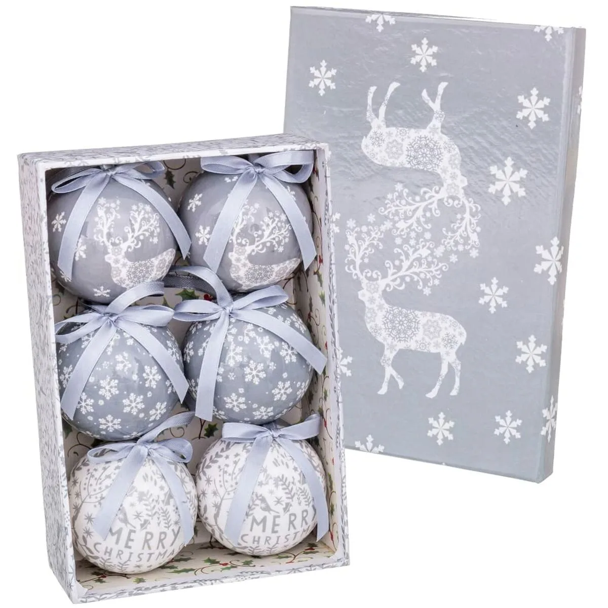 Boules de noel blanc argente papier polyfoam cerf 7 5 x 7 5 x 7 5 cm 6 unites s880375040. Chez Diaytar, nous transformons vos envies en réalité avec style.