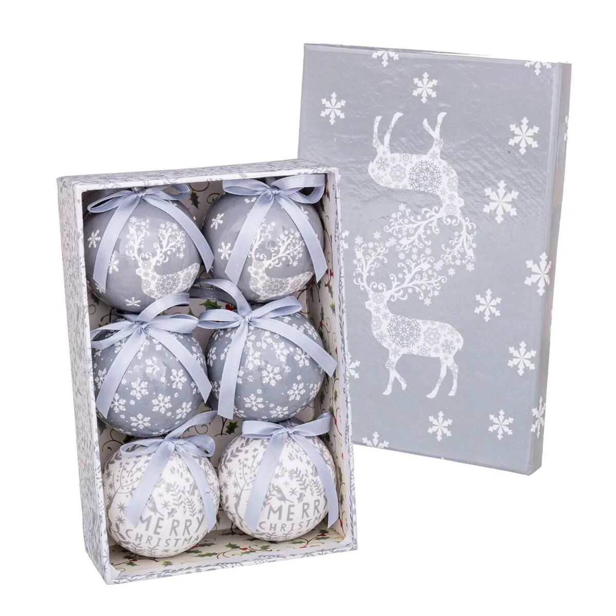 Boules de noel blanc argente papier polyfoam cerf 7 5 x 7 5 x 7 5 cm 6 unites s880375064. La promesse Diaytar : une sélection rigoureuse de produits généraux où la tendance et la durabilité vont de pair