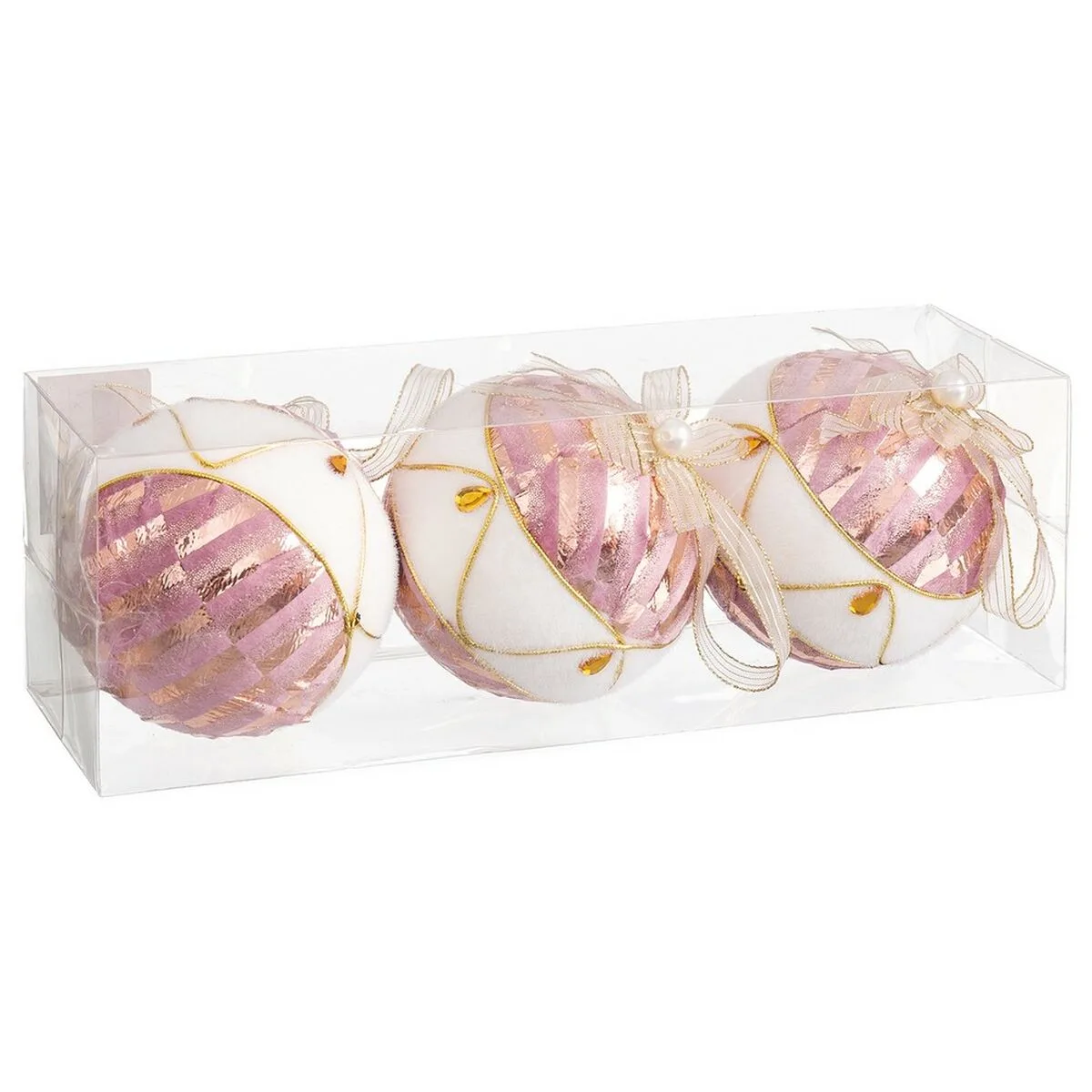 Boules de noel blanc rose polyfoam tissu 10 x 10 x 10 cm 3 unites s880412782. Diaytar, c'est le cercle vertueux : des produits de qualité qui améliorent votre vie, qui vous rendent heureux, alors vous revenez.