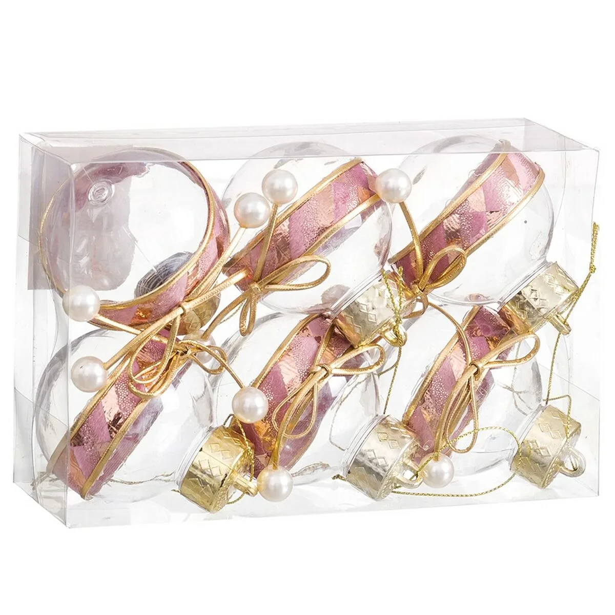 Boules de noel rose transparent dore plastique tissu lien 6 x 6 x 6 cm 6 unites s880410215. Diaytar, la preuve qu'une boutique généraliste peut être synonyme de goût, d'exigence et d'innovation constante
