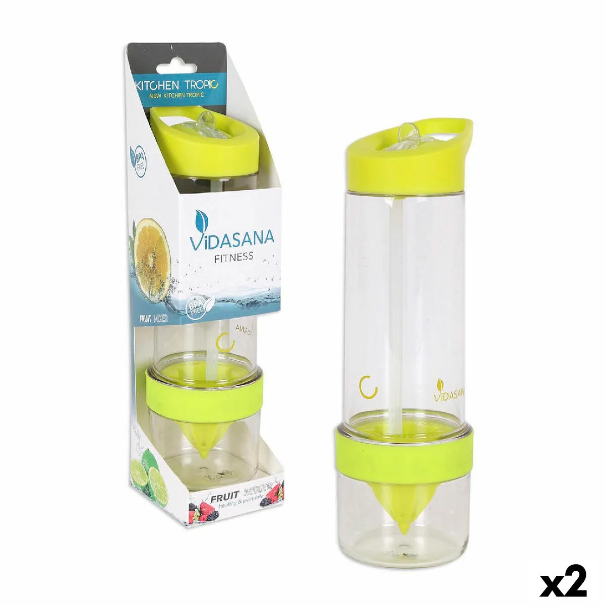 Bouteille kitchen tropic jaune 7 5 x 24 5 cm melangeur 2 unites s222649491. Diaytar Home : Créez l'atmosphère parfaite dans chaque pièce de votre maison.