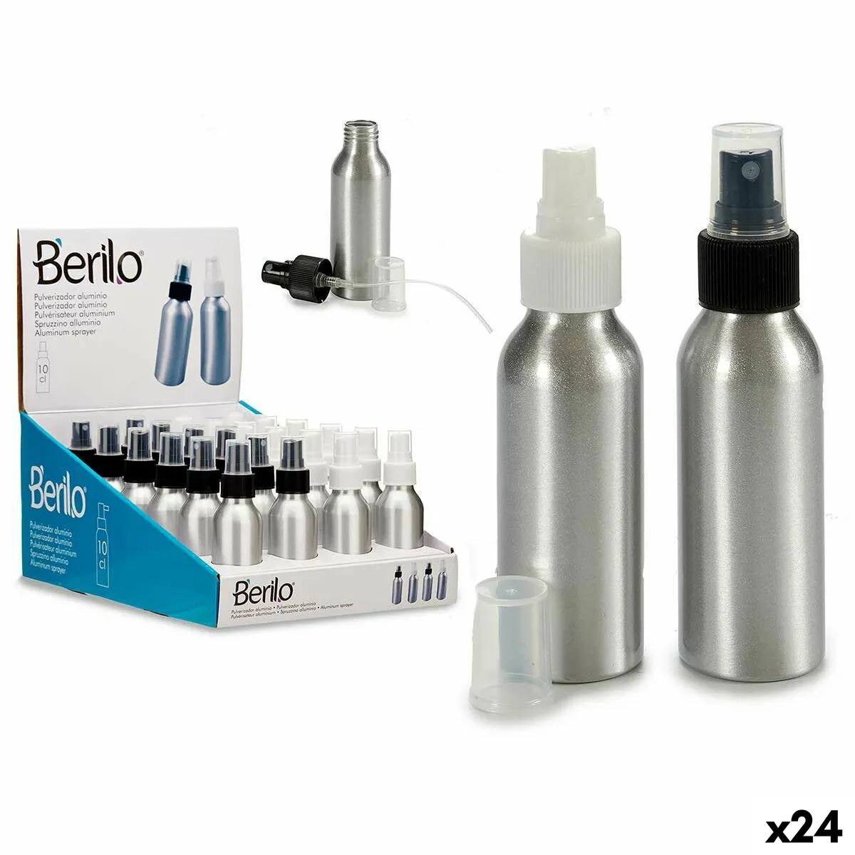 Bouteille pulverisatrice berilo ch9979 2 blanc noir transparent argente aluminium polypropylene 100 ml 24 unites s363358255. Diaytar a sélectionné pour vous une palette de produits allant de l'électronique grand public aux must-have de la maison