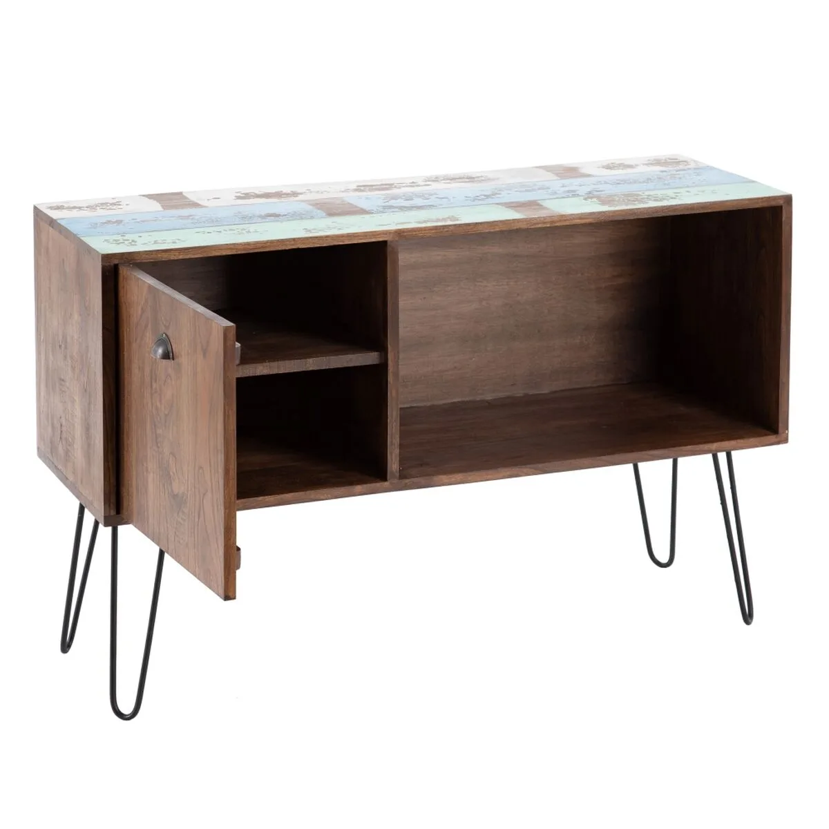 Buffet bleu marron bois metal fer bois mindi 120 x 40 x 80 cm s880091897. Bienvenue dans la famille Diaytar. Ici, on ne parle pas de clients, mais de co-créateurs d'un quotidien meilleur.