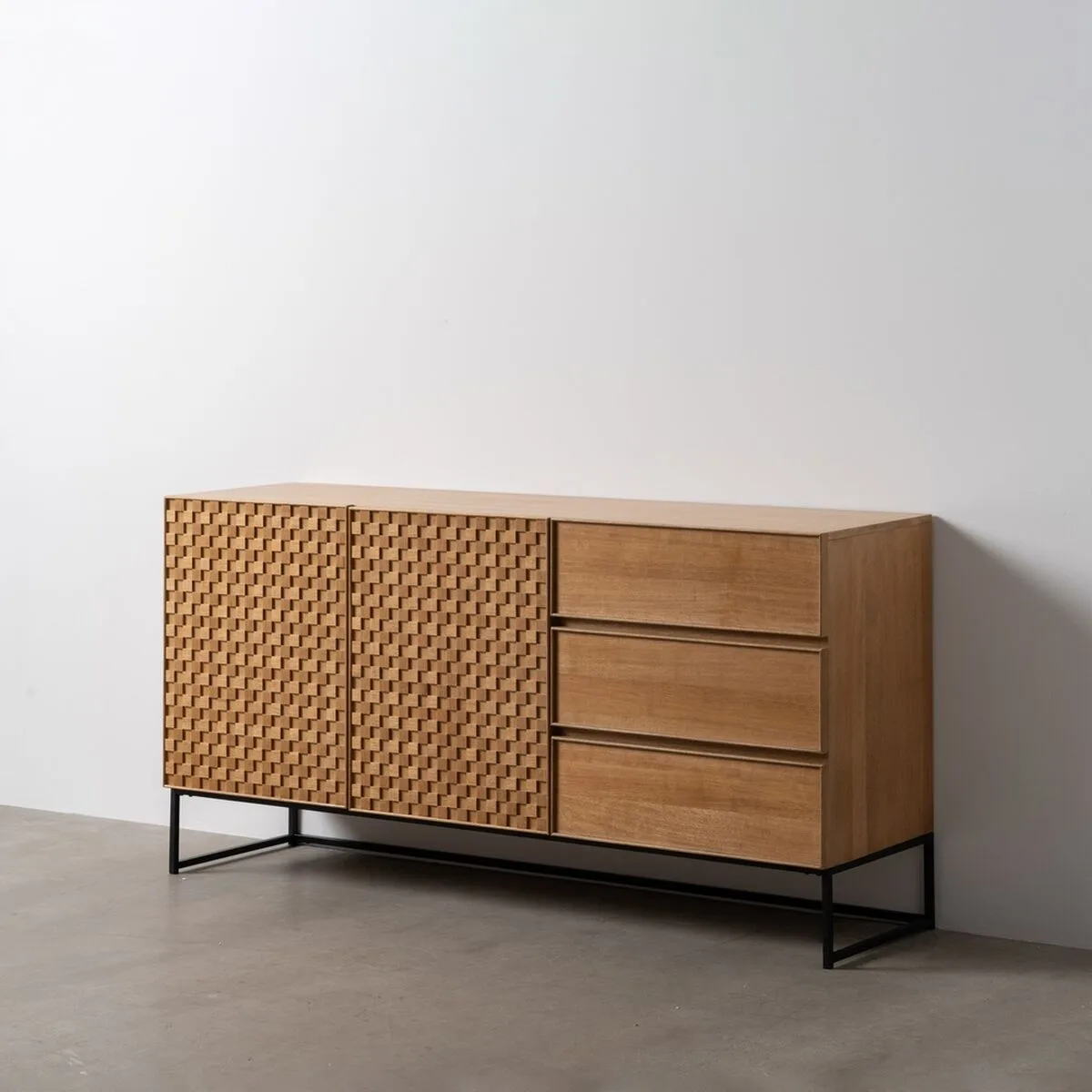 Buffet marigni noir naturel fer bois mdf 160 x 42 5 x 79 cm s880619897. Osez l'originalité avec les créations mode exclusives de Diaytar.