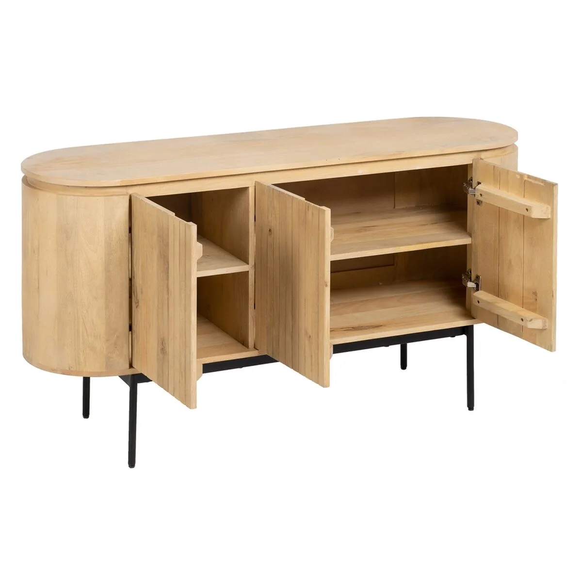 Buffet montmartre noir naturel fer bois de manguier 140 x 40 x 75 cm s880329734. Diaytar, le nom qui garantit que chaque produit, du plus technologique au plus basique, a été choisi avec goût et exigence