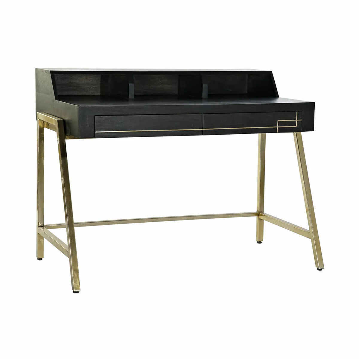 Bureau dkd home decor noir metal dore bois de manguier 125 x 74 x 93 5 cm s302311838. Découvrez la diversité Diaytar : une infinité de produits pour la maison, le travail, les loisirs, tous dans l'air du temps