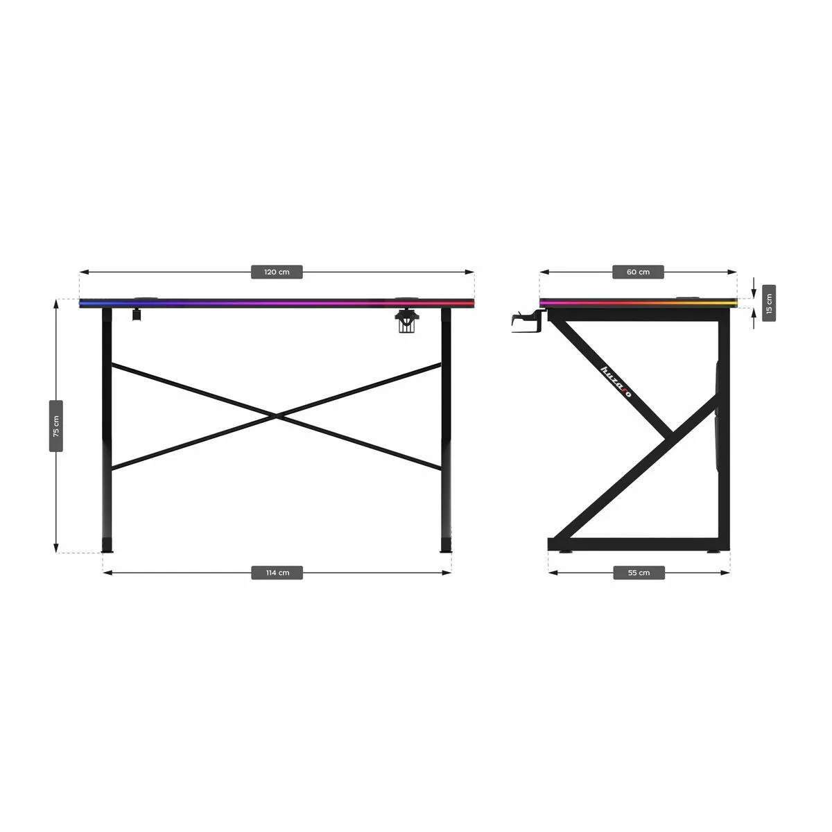 Bureau huzaro hz hero 1 7 rgb black s9110448850. Nos stylistes Diaytar dénichent pour vous les pépites de la saison.