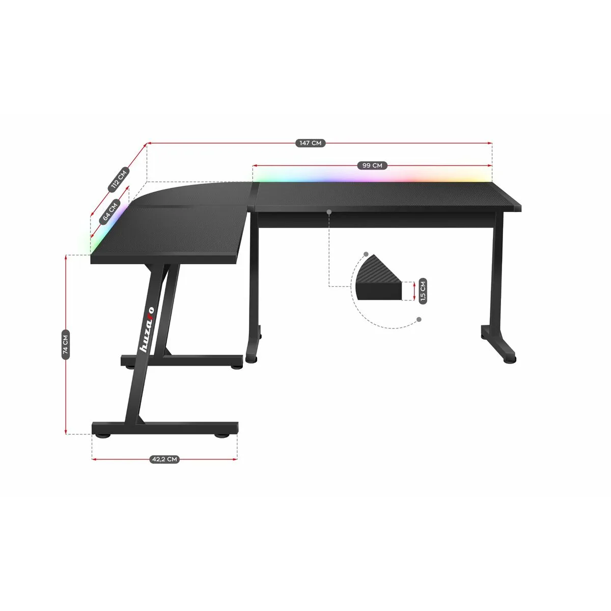 Bureau huzaro hz hero 6 0 black rgb s9110449738. Tendance, confort et qualité : la trilogie gagnante de Diaytar Mode.