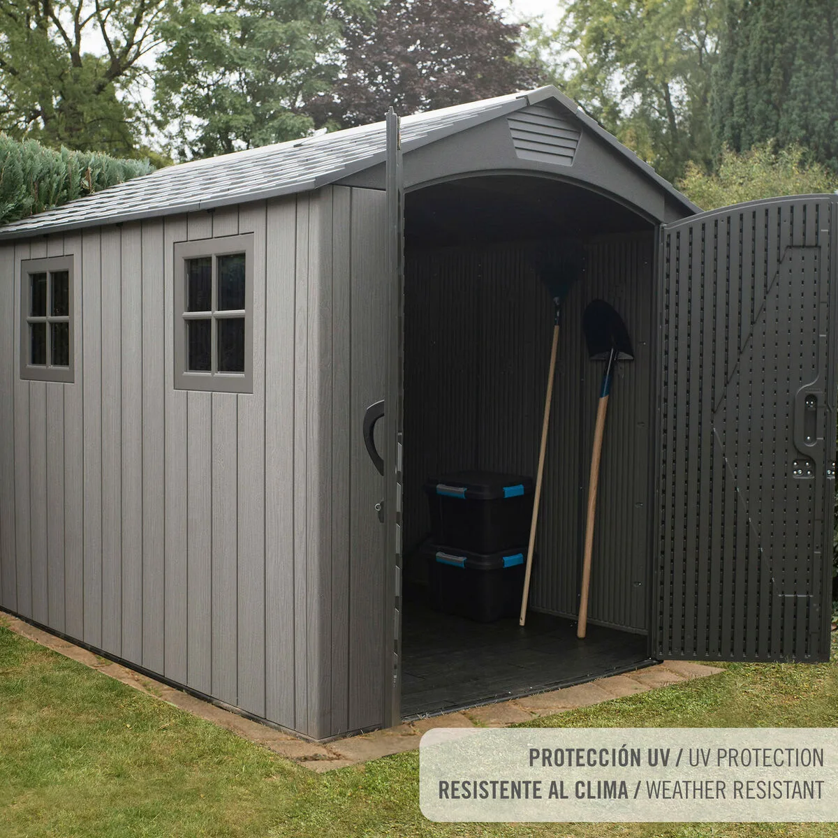 Cabane lifetime 213 x 228 x 280 cm gris s890651724. Diaytar, c'est votre garantie contre la déception. Des produits testés et approuvés, pour un shopping en toute sérénité.
