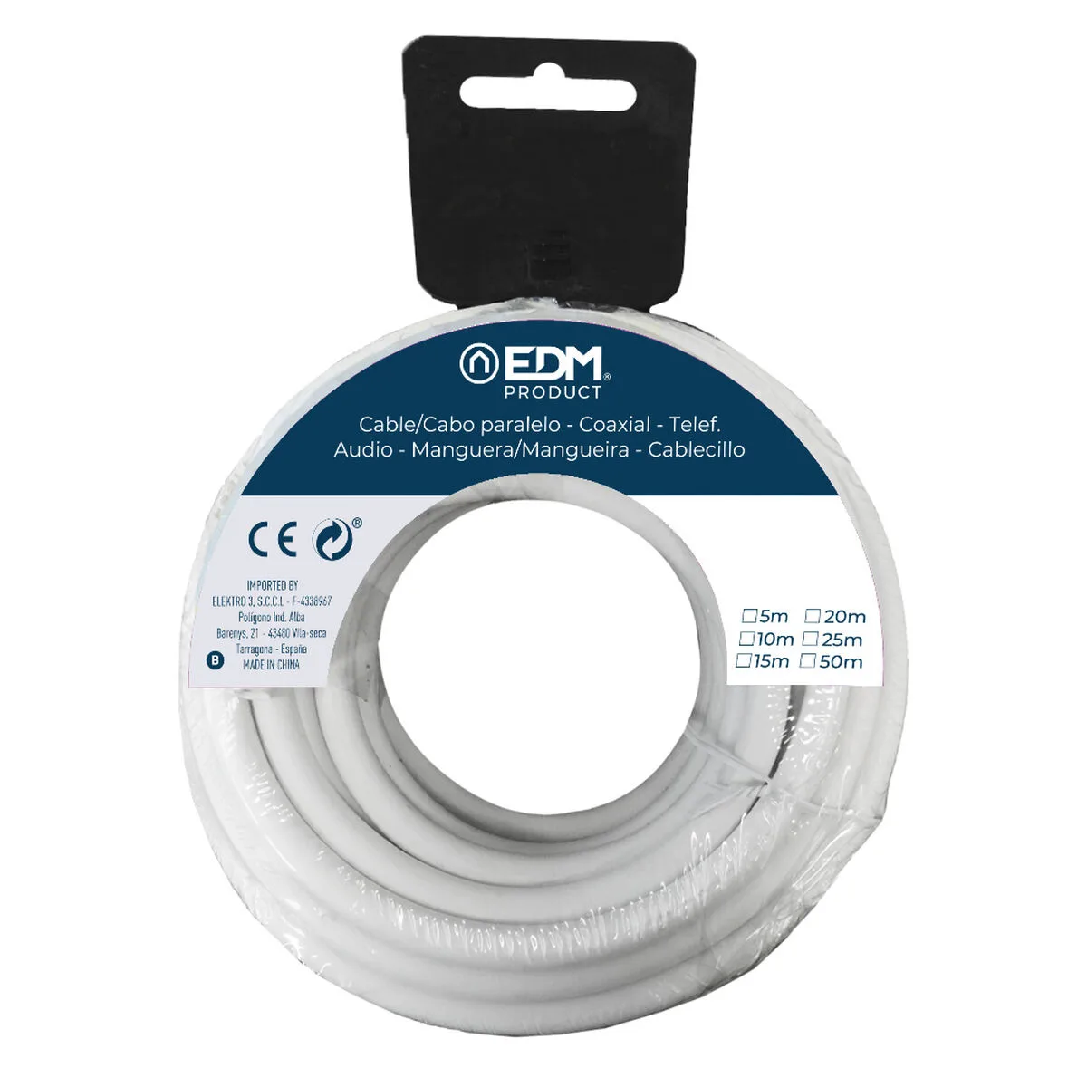 Cable coaxial antenne tv edm 28152 blanc 10 m 3 x 2 5 mm s791521598. Diaytar a été imaginé pour les acheteurs avisés qui recherchent autant la performance que le design dans leurs produits
