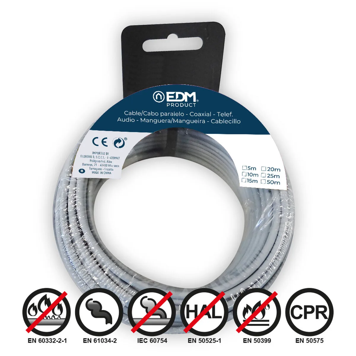 Cable edm 28424 gris 1 5 mm 25 m s791528756. Pour un quotidien optimisé et stylisé, faites confiance à Diaytar et son expertise en produits généraux et innovants