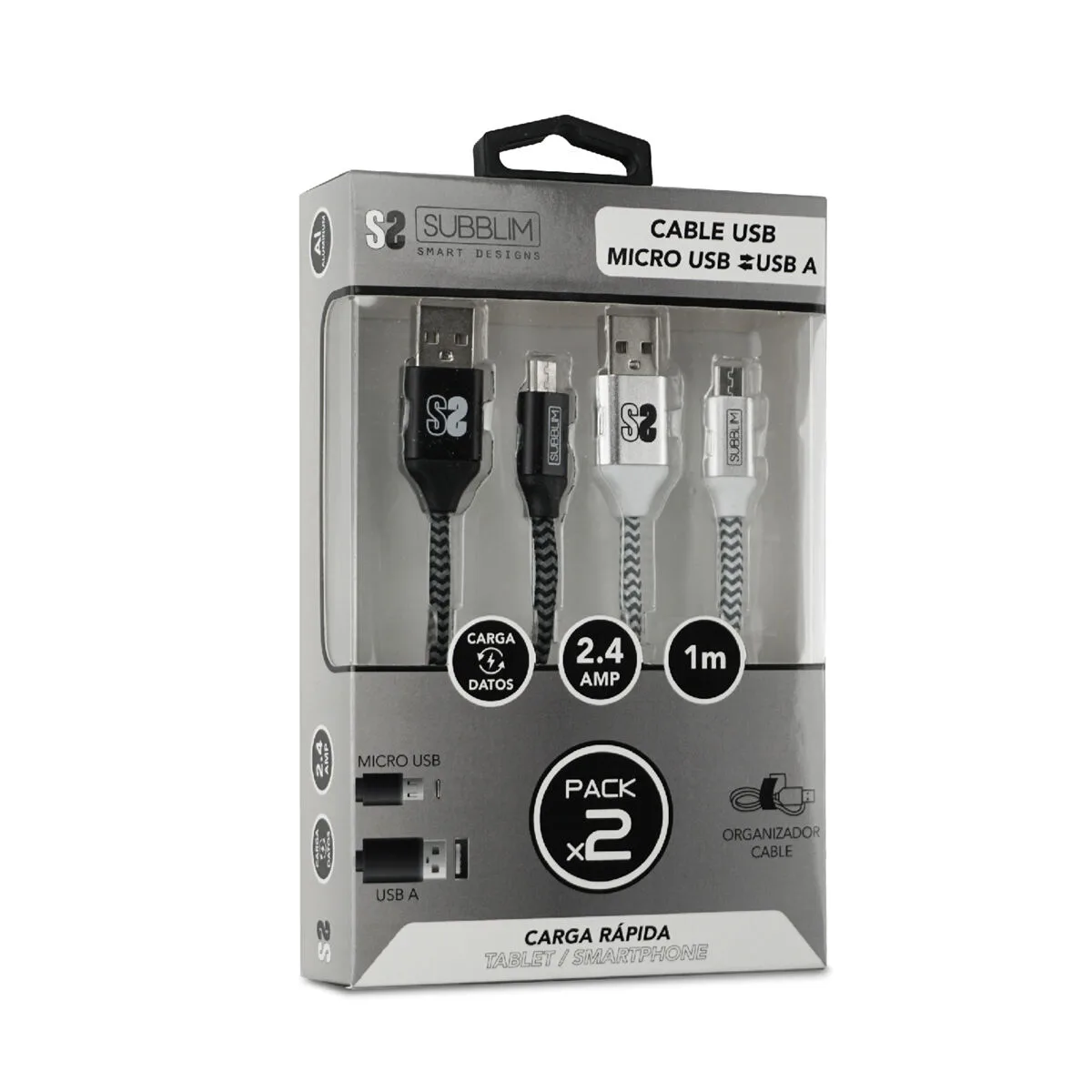 Cable micro usb subblim sub cab 1mu001 1 m 2 unites m031921337. Diaytar : là où le shopping devient une forme d'art. Curateur d'un quotidien plus beau et plus fonctionnel.