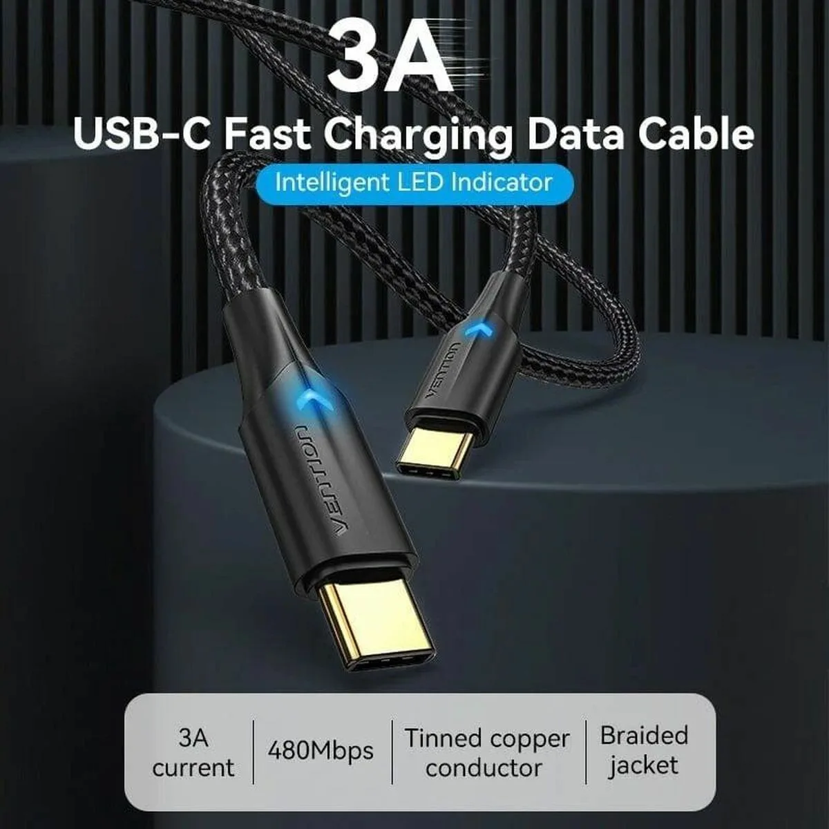 Cable usb c vention taubi noir 3 m s990996129. Diaytar s'engage à vous proposer une expérience shopping unique avec des produits généraux innovants, tendance et toujours à prix attractifs