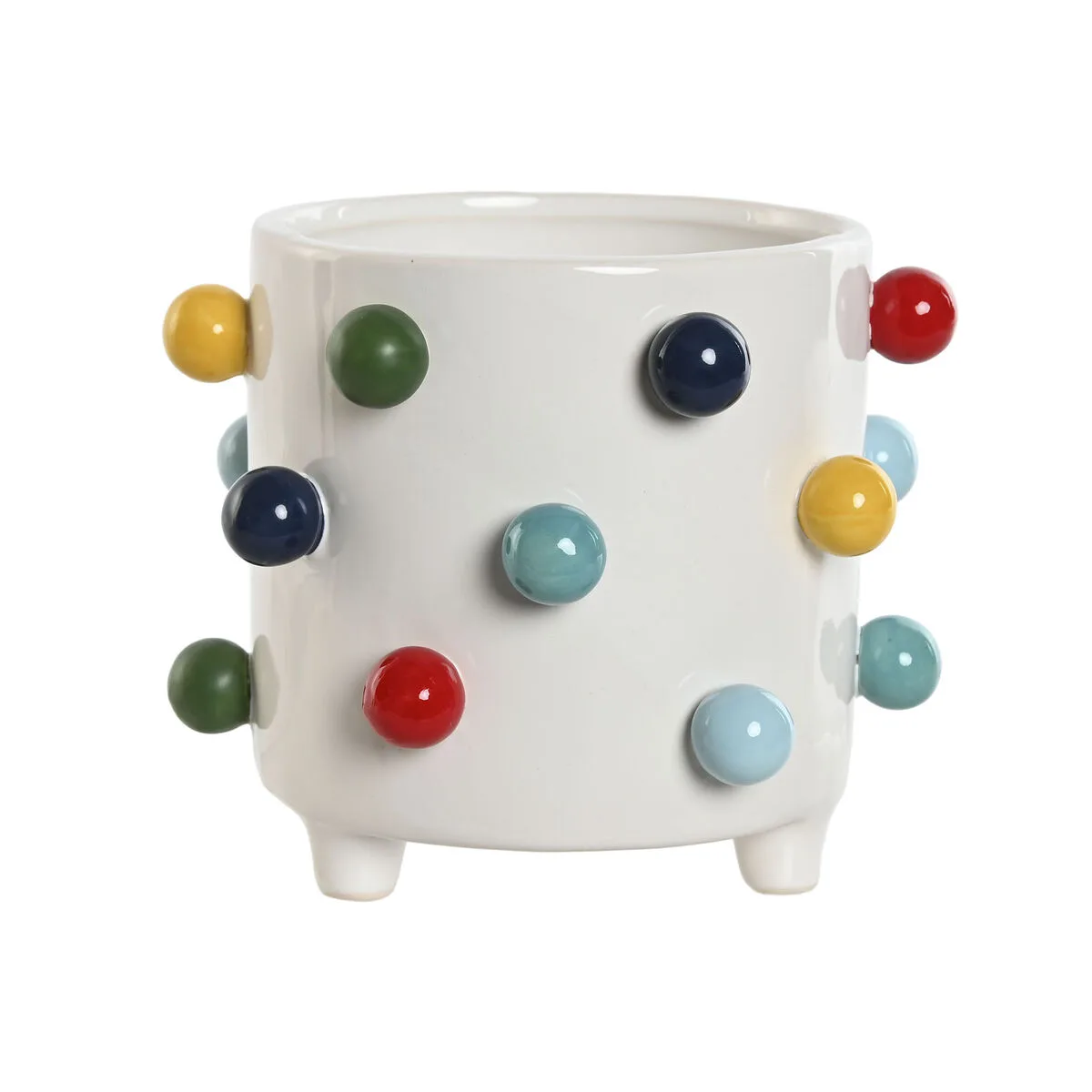 Cache pot home esprit blanc multicouleur 17 x 17 x 14 cm s305750880. Diaytar cultive l'art de la surprise en vous proposant constamment de nouveaux produits généraux et high-tech inattendus