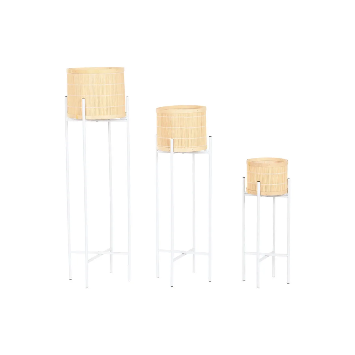 Cache pot home esprit blanc naturel metal bambou 31 x 31 x 103 cm 3 pieces s306137027. Diaytar : Parce que vous méritez le meilleur, nous sélectionnons l'excellence.