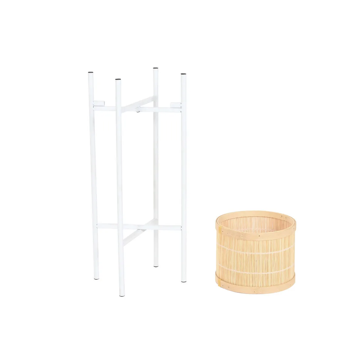 Cache pot home esprit blanc naturel metal bambou 31 x 31 x 103 cm 3 pieces s306137046. Osez l'originalité avec les créations mode exclusives de Diaytar.